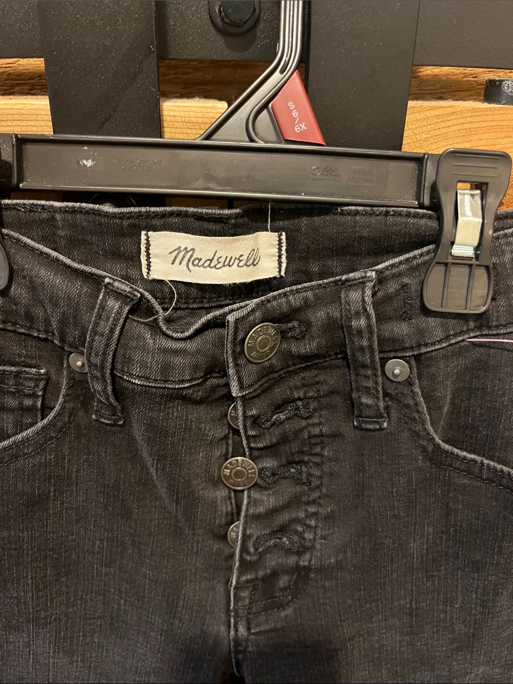 Madewell Black Skinny High-Rise Button-Fly Jeans - Picture 2 of 10